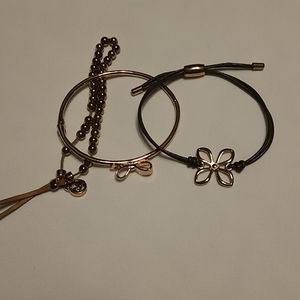 Rose gold bracelet set